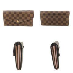 ルイヴィトン N60114 長財布 ブラウン×ピンク  LOUIS VUITTON ローズ・バレリーヌ ダミエの画像