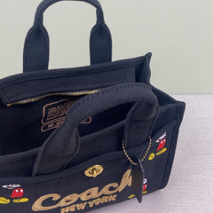 [コーチ] トートバッグ ショルダーバッグ ディズニー ミッキー 限定コラボ signature logo 刺繡 ハンドバッグの画像