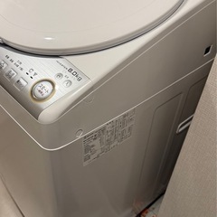 SHARP 8.0kg 洗濯乾燥機 大容量 2019年製 取引中の画像