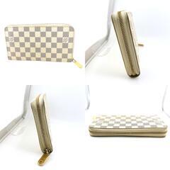 ルイヴィトン N60012 長財布 ホワイト  LOUIS VUITTON ジッピーオーガナイザー ダミエアズールの画像