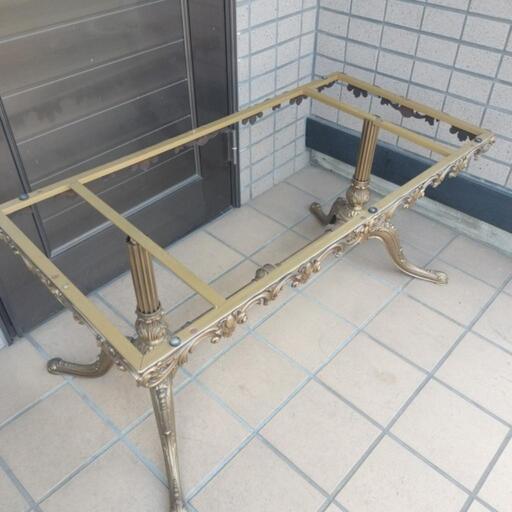 イタリア製　真鍮フレーム×グリーンオニキス大理石トップセンターテーブル イタリア製 真鍮フレーム×グリーンオニキス大理石トップセンター