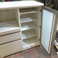 レンジボード ニトリ カウンターポスティア90 食器棚 収納家具