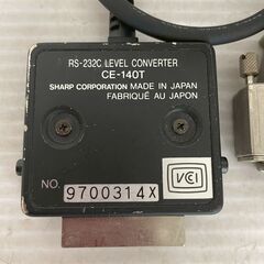 【SHARP】 シャープ CE-140T LEVEL CONVERTER RS-232C レベルコンバーター ポケコン 通信機器 周辺機器 A0297の画像