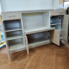 【愛品倶楽部柏店】共和産業 4枚扉ダイニングボード ビッツ 140 幅140cmの画像