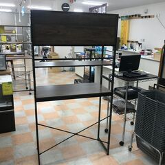 【ｼﾞｬﾝｸﾞﾙｼﾞｬﾝｸﾞﾙ金沢店】  レンジ台 ダークウッド W93.5×D39.5×H180 クリーニング済み												の画像