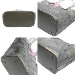 クロコダイル LB-7001 ショルダーバッグ グレー  CROCODILE パッチワーク 天ファスナーの画像