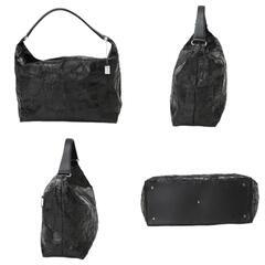 クロコダイル K-11765 ショルダーバッグ ブラック  CROCODILE マット 訳ありの画像