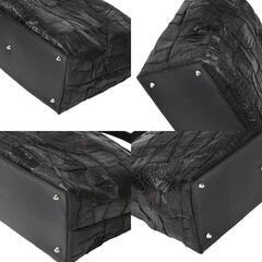 クロコダイル K-11765 ショルダーバッグ ブラック  CROCODILE マット 訳ありの画像