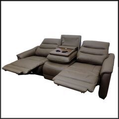 新札幌 極美品 ニトリ NITORI Nビリーバ 3 革 3人掛けテーブル付き電動