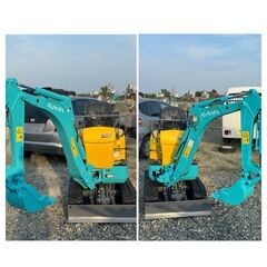 クボタ U-008 ミニユンボ 稼働時間1424h ゴムクローラー新品 二本松市発の画像