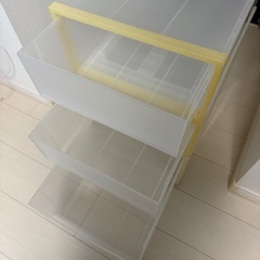無印良品 収納 プラスチックケース 引き出し3個の画像