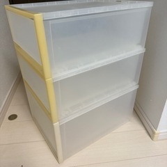 無印良品 収納 プラスチックケース 引き出し3個の画像