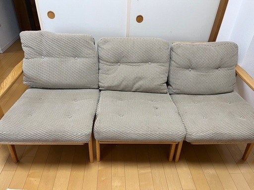 マルニ60  オークフレーム　3シーターソファ