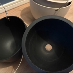 KINTO ハンギングプラントポット 2個セット ベージュ ブラック キントー 吊り下げ プランターカバー 観葉植物の画像
