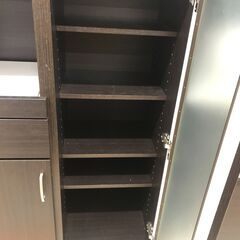 【ｼﾞｬﾝｸﾞﾙｼﾞｬﾝｸﾞﾙ金沢店】 ニトリ レンジ台 木目調/茶 W80×D40×H113 クリーニング済み												の画像
