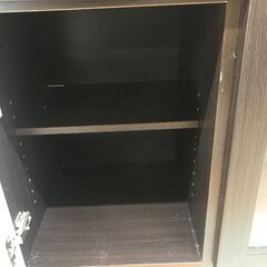 【ｼﾞｬﾝｸﾞﾙｼﾞｬﾝｸﾞﾙ金沢店】 ニトリ レンジ台 木目調/茶 W80×D40×H113 クリーニング済み												の画像