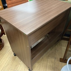 パソコン台 ブラウン 補修ありの画像