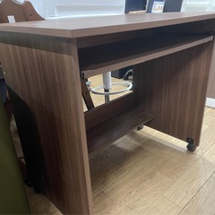パソコン台 ブラウン 補修ありの画像