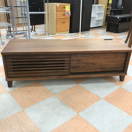 【ジャングルジャングル石川金沢店】 テレビ台 木目 ダークブラウン W120×D43×H37cm ※クリーニング済み