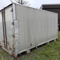 【バナナ】札幌市 トラックコンテナ アルミ製 横扉付き W4635mm×D2175mm×H2500mm 倉庫 物置 近郊格安自社配送の画像