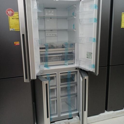 ※値下げ致しました。【ドリーム尾浜店】冷蔵庫4ドア　420L　両開き　AQUA　AQR-TZ42P　2024年式　SV
