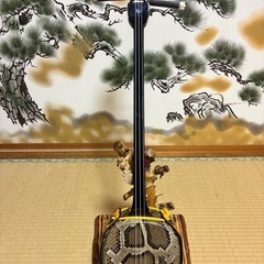沖縄三線！貴重！知念大工型！本蛇皮！本張り！【一枚張り】⓭の画像