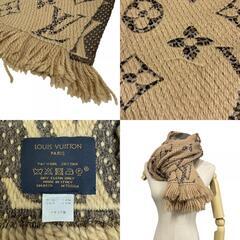 ルイヴィトン LOUIS VUITTON マフラー ジャイアントモノグラム エシャルプ ヒョウ柄 M75884 ブラウンの画像