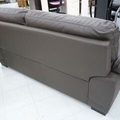 NITORI 2人掛けソファ WALL3-KD 幅175cm ダークブラウン 合皮 ニトリ 2Pソファ 大きめ ソファ 苫小牧西店の画像