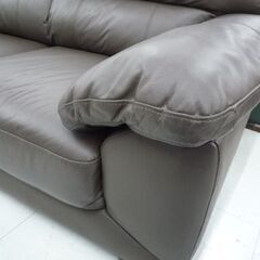 NITORI 2人掛けソファ WALL3-KD 幅175cm ダークブラウン 合皮 ニトリ 2Pソファ 大きめ ソファ 苫小牧西店の画像