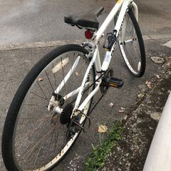 リサイクルショップどりーむ鹿大前店　No.391　自転車　クロスバイク　ホワイト　ライト、鍵なし　変速△　2～7OK♪の画像