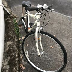 リサイクルショップどりーむ鹿大前店　No.391　自転車　クロスバイク　ホワイト　ライト、鍵なし　変速△　2～7OK♪の画像