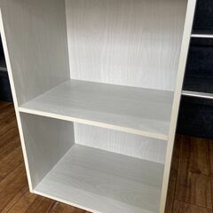 【在庫2点】2段ボックス カラーボックス 引き出し付き 収納BOX 🚚自社配送時💳代引き可🚚(現金、クレジット、スマホ決済対応)の画像
