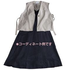 ★AMERICANHOLIC Vネックリネンブレンドワンピースの画像