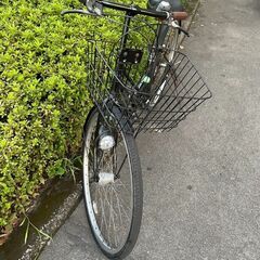 自転車　No.432　ブラック　27インチ　シティサイクル　LEDオートライト　鍵付き　【リサイクルショップどりーむ天保山店】の画像