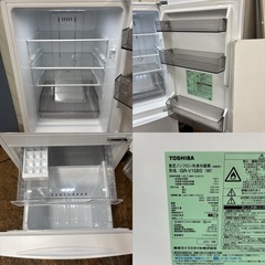 I622 🌈 2023年製の高年式♪ TOSHIBA 冷蔵庫 (153L) 2ドア ⭐ 動作確認済 ⭐ クリーニング済の画像