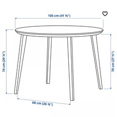 IKEA リーサボー 丸 ダイニングテーブル 円形の画像