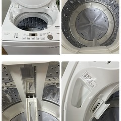 R710 ☀️ 2022年製の高年式♪ SHARP 洗濯機（洗濯4.5㎏) ES-GE4F ⭐ 動作確認済 ⭐ クリーニング済の画像