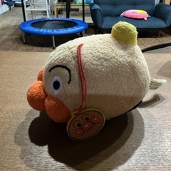アンパンマン号⭐️ アンパンマン おもちゃ 玩具 ぬいぐるみ 人形 汚れアリ💦 ふわふわアンパンマン号 1点物❗️ 肌色 赤の画像