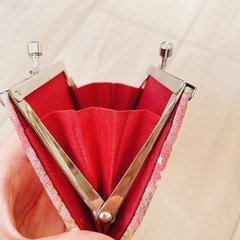 和風柄のがま口財布の画像