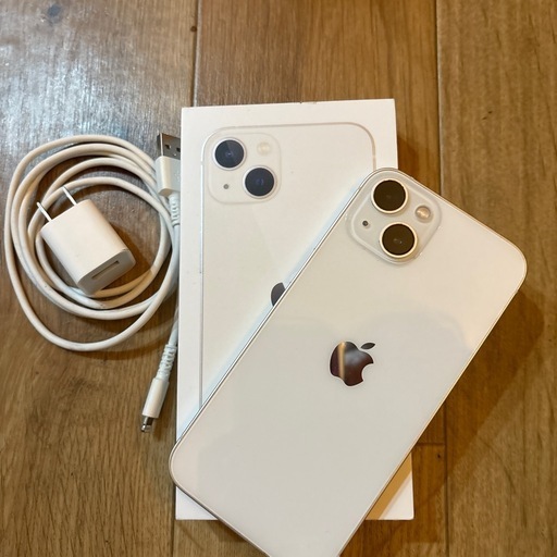 iPhone13 Starlight 128GB 購入時箱、充電器付