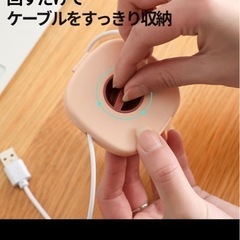 2個ケーブル、イヤホンコード整理収納の画像