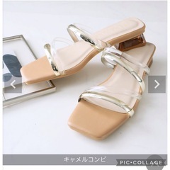 新品♡クリアヒールサンダルLの画像