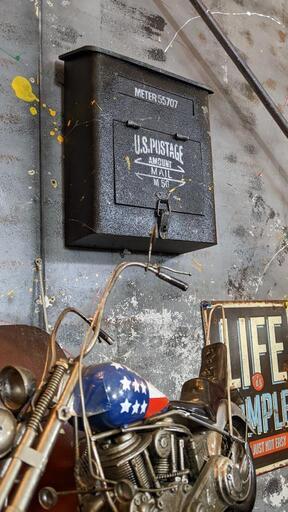 アメリカンシャビー アメリカンポスト インダストリアル フタ付き