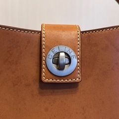 CELINE セリーヌ ベージュ レザー ハンドバッグの画像