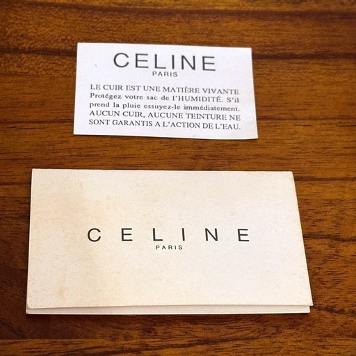 CELINE セリーヌ ベージュ レザー ハンドバッグ