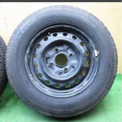 21年！8.5分★165R14 8PR ダンロップ エナセーブ VAN01 スチール ホイール 14インチ PCD114.3/4Hの画像