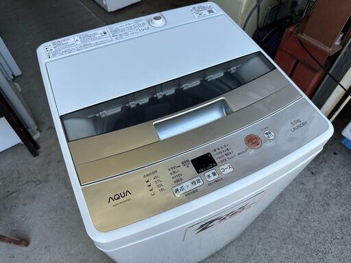 【動作保証あり】AQUA アクア 2018年 AQW-BK50F-W 5.0kg 全自動洗濯機【管理KRS799】