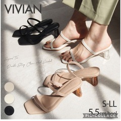 新品♡クリアヒールミュールLLの画像