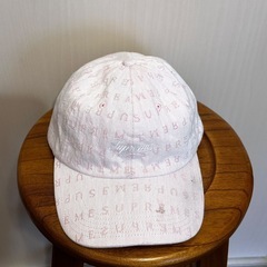 Supreme キャップ ピンクの画像