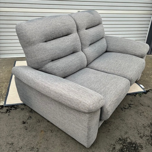 ニトリ 2人掛け布張りソファ　Nポケット　ファブリック　グレーソファ